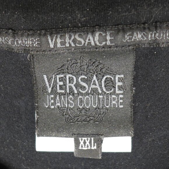 Versace Men's Black with Red Piping T-Shirt - Picture 7 of 8